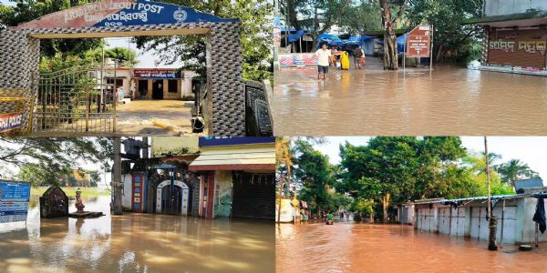 ବୈତରଣୀ ଓ ସାଳନ୍ଦୀ ନଦୀର ବନ୍ୟା ସ୍ଥିତି ଗମ୍ଭୀର, ୨୪ ଗାଁ ପାଇଁ ଦୁଃଖ ସାଜିଛି ବୋଡକ ନଦୀବନ୍ଧ, ବନ୍ୟାରେ ଧୋଇଗଲା ଜାତୀୟ ରାଜପଥ, ରାସ୍ତା ପାରି ବେଳେ ଭାସିଗଲେ ୩ଜଣ ; ଦୀର୍ଘ ୨ଘଂଟା ପରେ ସୁରକ୍ଷିତ ଭାବେ ଉଦ୍ଧାର, ଉବୁଟୁବୁ ଆରଡି ପୀଠ ସହ ୨୪ ଗାଁ